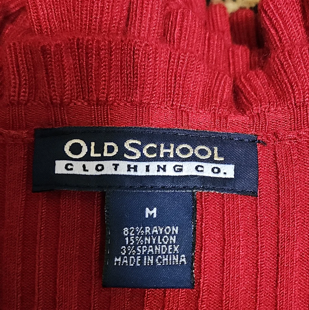 Chic Red Ribbed Ruffle Cardigan Sweater - Picture 5 of 5